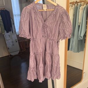 Cinq à Sept Lavender Plaid Dress